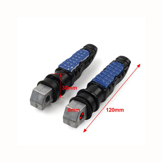 Universal Foldable Rear Footrest Footpegs for Motorcycles – Compatible with Yamaha, Honda, Suzuki, Kawasaki