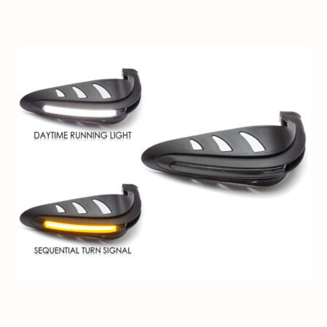 Universal LED Hand Guards for Motorcycles – Fits Yamaha, Honda, Suzuki