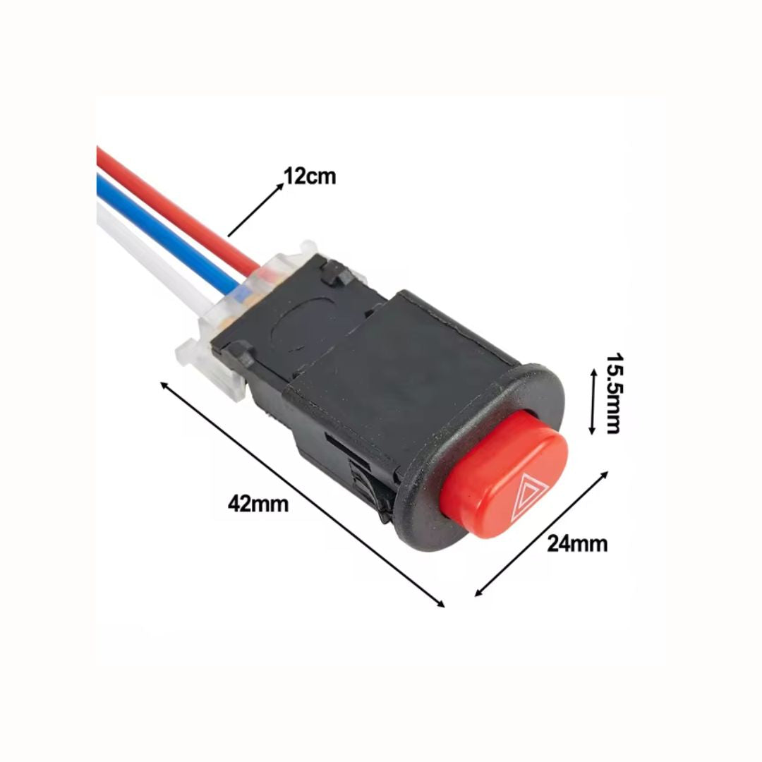 Universal Motorcycle Switch Button – CE Certified Hazard Light & Signal Flasher Switch