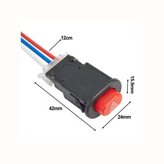 Universal Motorcycle Switch Button – CE Certified Hazard Light & Signal Flasher Switch