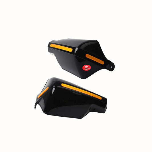 Universal Motorcycle Hand Guard – Windproof Handlebar Protector for 125cc+ Bikes – Black with Yellow Line
