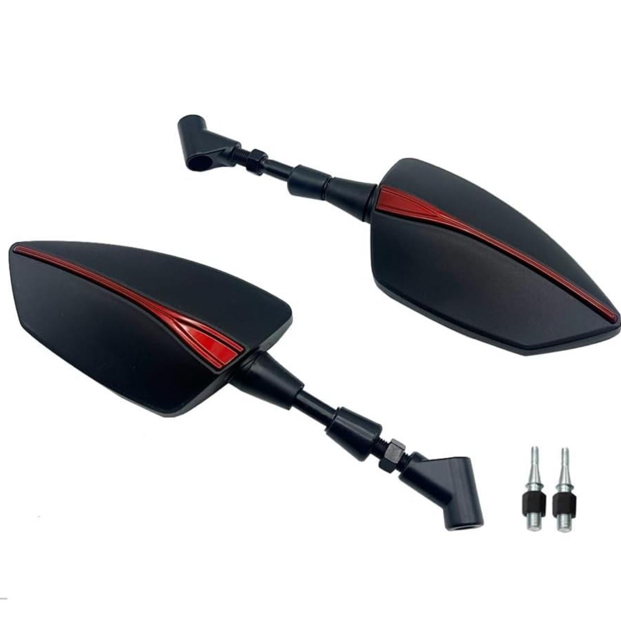 Side View Mirrors – Rear Visibility – Sports Shape – Motorcycle Bike (Mirror ZX LINE)