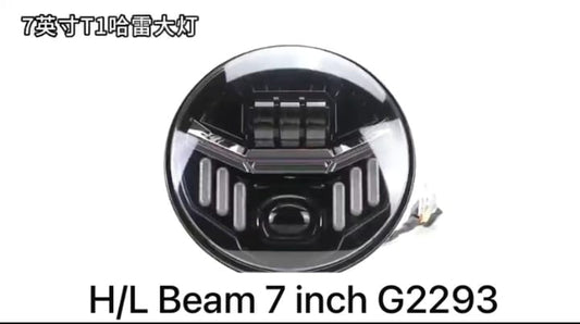 Headlight LED Panel– 7 Inch – White Yellow DRL – Motorcycle Jeep Beam Round Light (G2293)