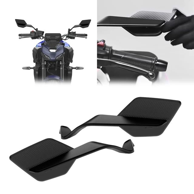 Side View Mirrors H3353-V5 – Kawasaki H2 Wing Style Rear Mirror – CNC Machined – Motorcycle