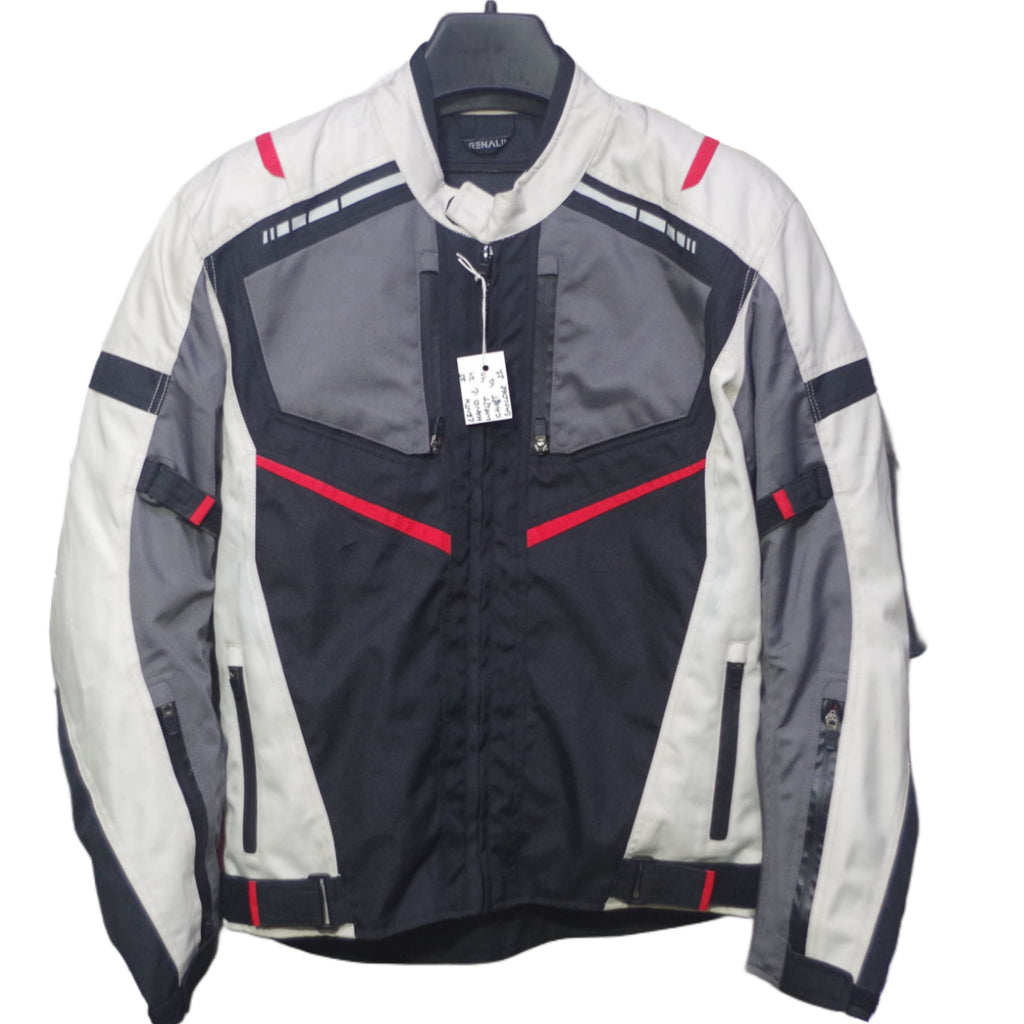 Grey off white black Riding jacket