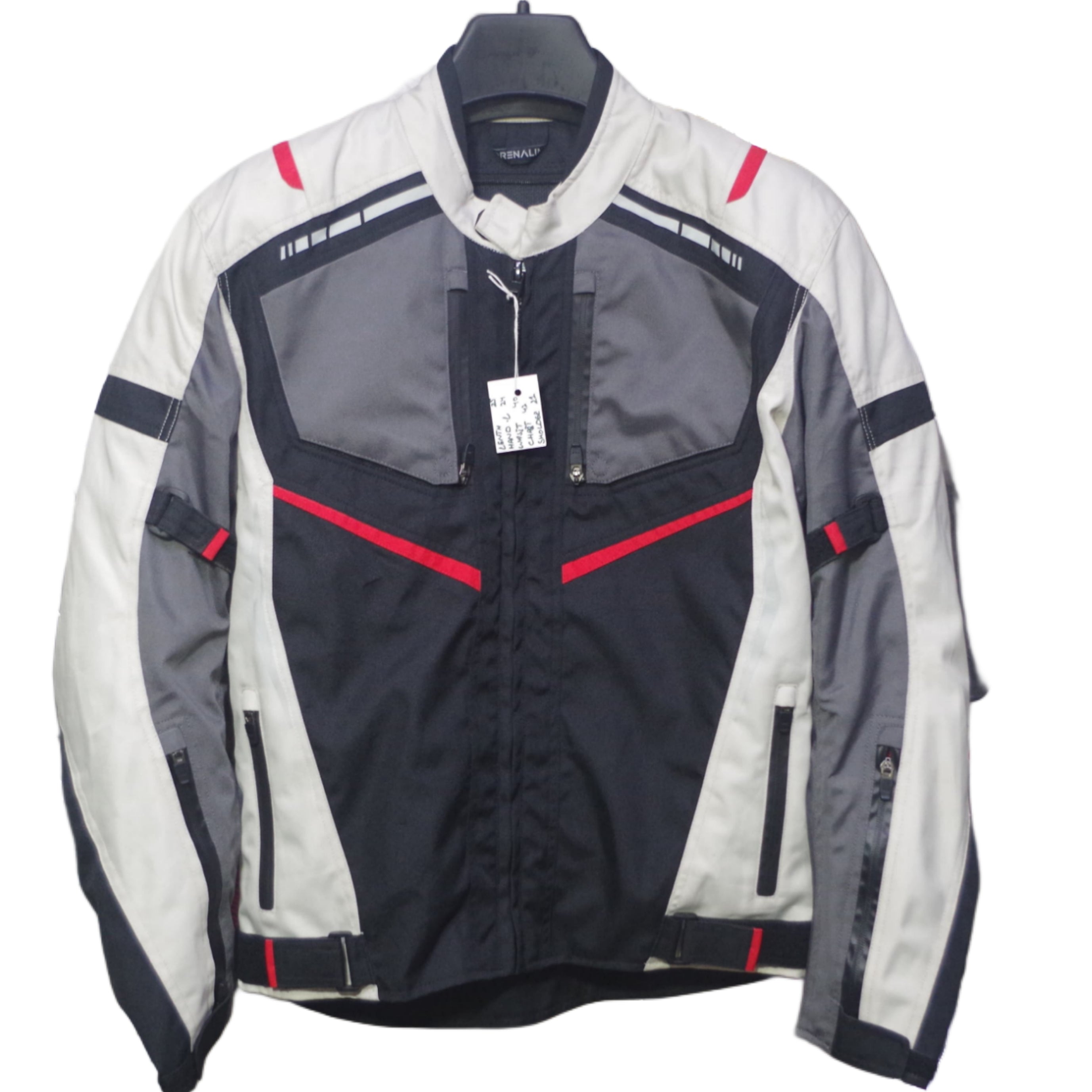 Grey off white black Riding jacket
