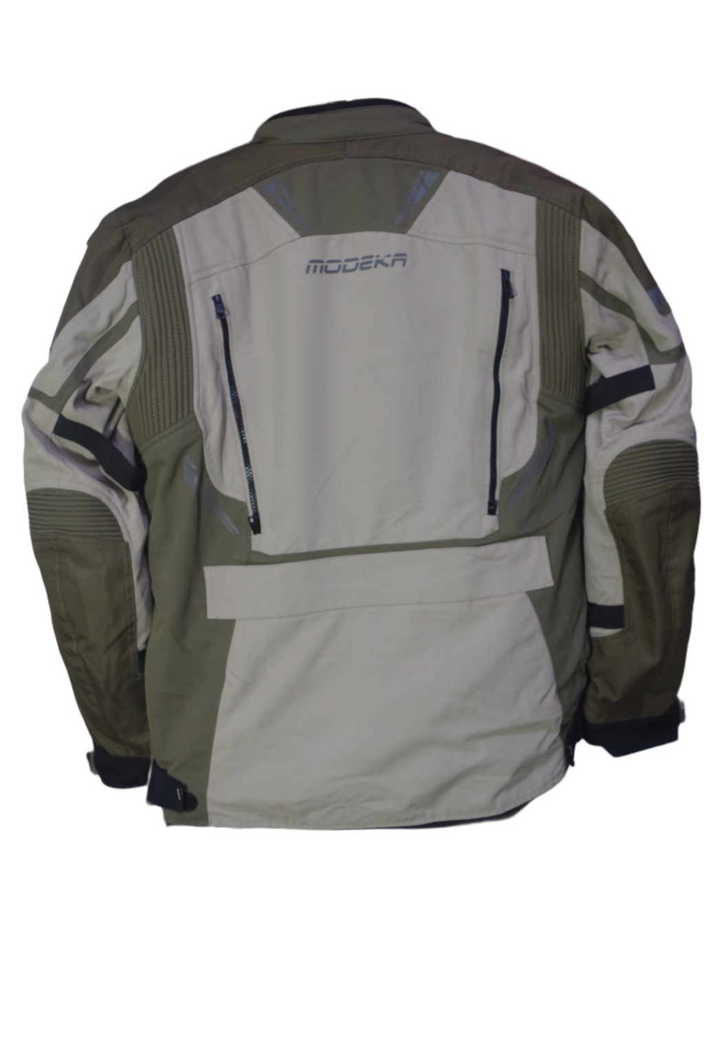Modeka Adventure Touring Riding Jacket – Beige & Olive Green – Durable Motorcycle Gear