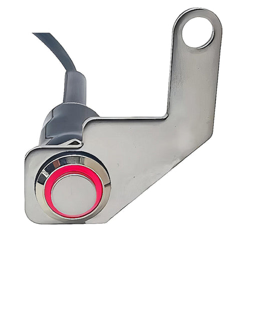 Switch Assembly  – Metal Body – LED Ring Light – Single On/Off Button – Bolt Mount – Motorcycle
